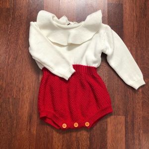 Beautiful knit sweater romper.